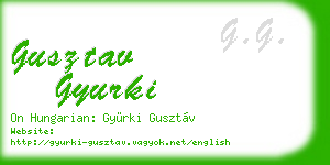 gusztav gyurki business card