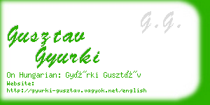 gusztav gyurki business card